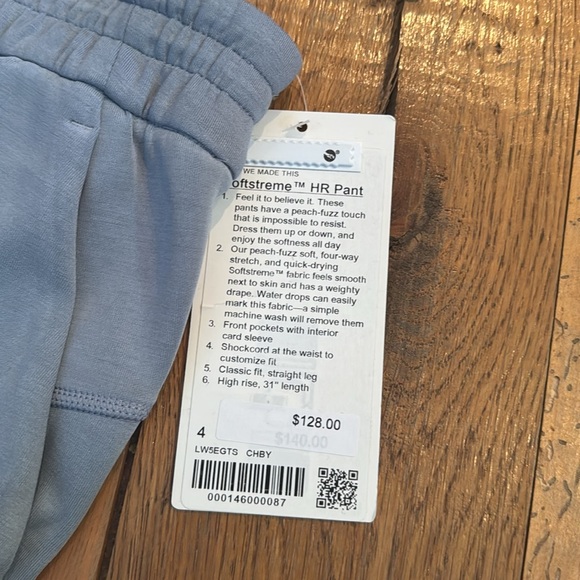 Soft stem hr pant size 4 chambray lululemon nwt - Picture 2 of 2